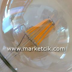 Edison Dekoratif Rustik G120 Led Glop Ampul 6 Watt E27 Duy, G120 Glop Ampul Modeli 12cm