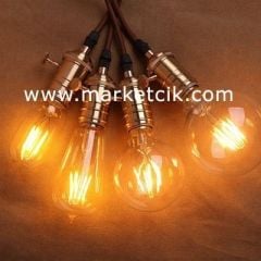 Edison Dekoratif Rustik G120 Led Glop Ampul 6 Watt E27 Duy, G120 Glop Ampul Modeli 12cm