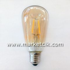 Edison Dekoratif Rustik Led Armut Ampul 4 Watt E27 Duy, ST64 Oval Armut Ampul Modeli