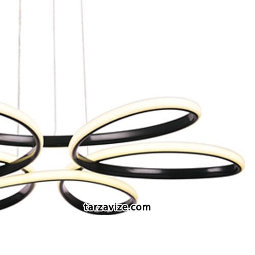 Tarz Avize Papatya Sarkıt Led Avize 3 Renk Işık 80 Watt TRZ-038