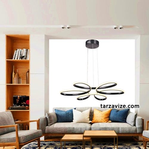 Tarz Avize Papatya Sarkıt Led Avize 3 Renk Işık 80 Watt TRZ-038