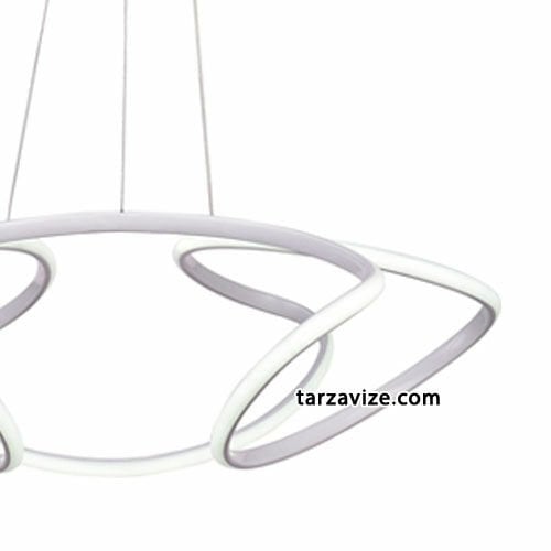 Tarz Avize Oval Sarkıt Led Avize 3 Renk Işık 120 Watt TRZ-055
