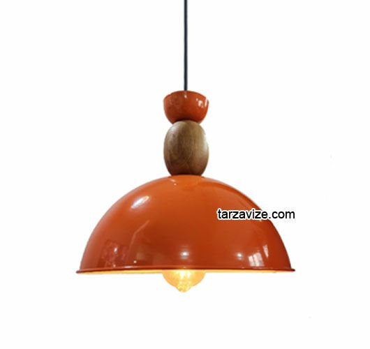 Tarzavize TYMT7 Dekoratif Turuncu Tekli Retro Modern Sarkıt Avize