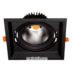 Marketcik 41 Watt Sıva Altı Siyah Tekli Led Spot Armatür Beyaz-Günışığı Işık Gün ışığı