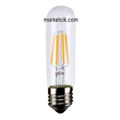 Edison Dekoratif Led Tüp Rustik Ampul 4 Watt E27 Duy, 10 cm Tüp Ampul Modeli