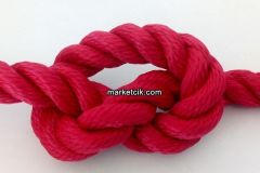 Tarzavize 2cm Dekoratif Örgülü Kırmızı Halat Kablo, 1 Metre