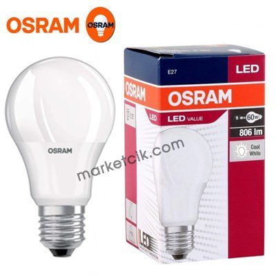 Osram Led Ampul 8,5 Watt Beyaz Işık Led Ampul 6500K E27
