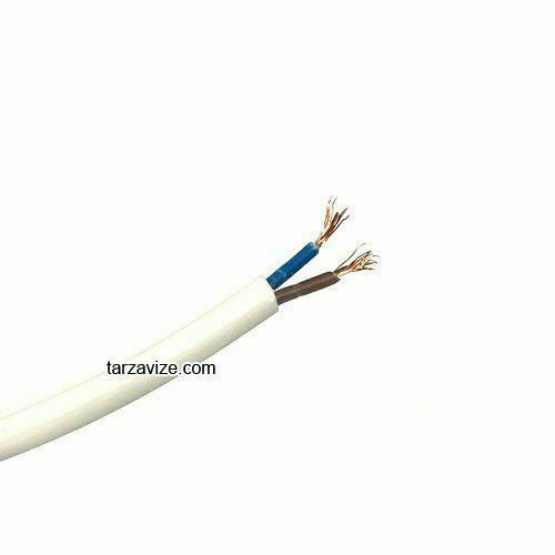 Tarzavize 2x0,50mm Krom Gümüş Renk Dekoratif Örgülü Kumaş Kablo, 1 Metre