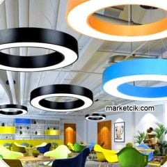 Tarzavize 80 cm 80 Watt Sıva Üstü Beyaz Işık Led Simit Linear Aydınlatma Armatürü Siyah Kasa - Kargo İle Teslim