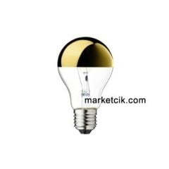 Marketcik 60 Watt E27 Duy Altın Tepeli Aynalı Makyaj Masası Dekoratif Normal Ampul