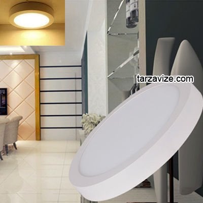 Marketcik 24 Watt Sıva Üstü Yuvarlak Led Panel Armatür Günışığı