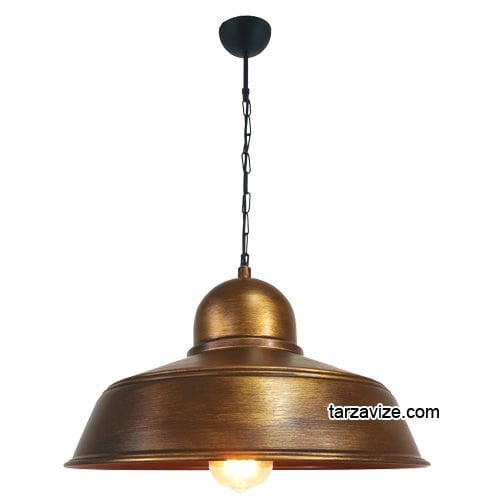 Tarzavize TRT57 Dekoratif Eskitme Tekli Retro Modern Sarkıt Avize