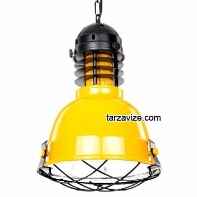 Dekoratif Sarı-Siyah Tekli Retro Modern Tarz Avize
