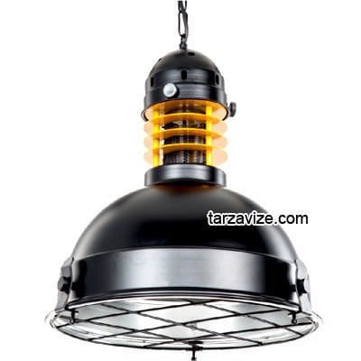 Dekoratif Siyah Tekli Retro Modern Tarz Avize