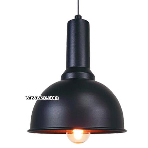 Tarzavize TRT77 Dekoratif Siyah Tekli Retro Modern Sarkıt Avize