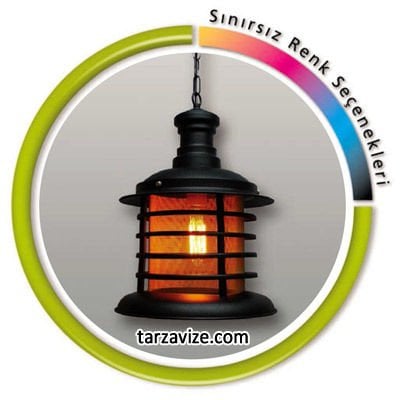 Tarzavize TLTM10 Dekoratif Mini Siyah Tekli Retro Modern Sarkıt Avize