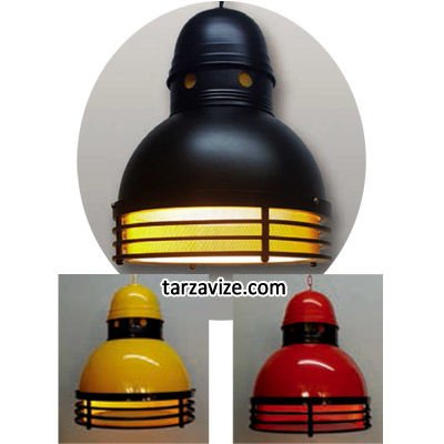 Tarzavize TLT13 Dekoratif Siyah Tekli Retro Modern Sarkıt Avize