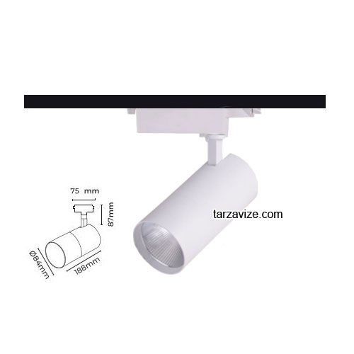 Tarzavize 20 Watt Led Ray Spot Armatür TRZ205120