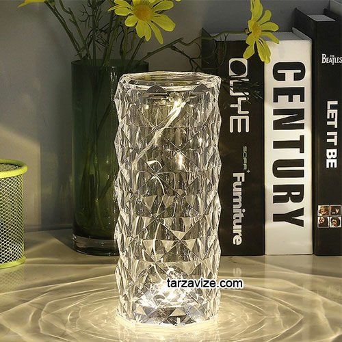 Tarzavize TR-8100 Kristal Şarjlı Dokunmatik Led Masa Lambası 3 Renk Işık