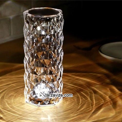 Tarzavize TR-8100 Kristal Şarjlı Dokunmatik Led Masa Lambası 3 Renk Işık