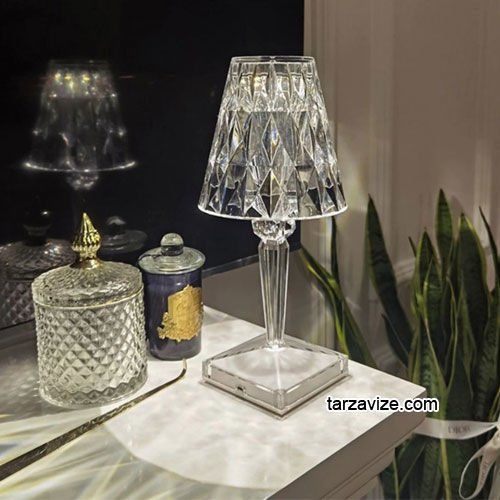 Tarzavize TR-8101 Kristal Şarjlı Dokunmatik Led Masa Lambası 3 Renk Işık