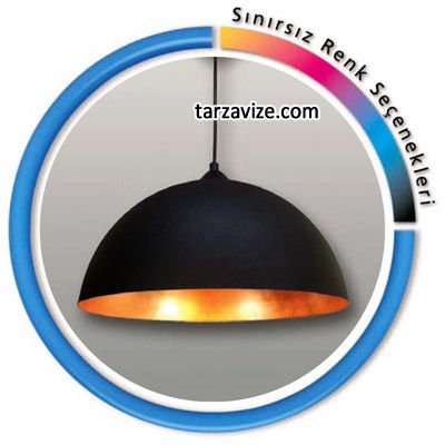 Dekoratif Siyah 4 Boy Tekli Retro Modern Tarz Avize