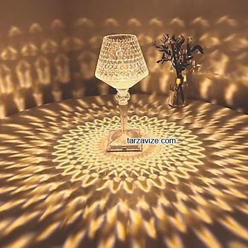 Tarzavize TR-8103 Kristal Şarjlı Dokunmatik Led Masa Lambası 3 Renk Işık
