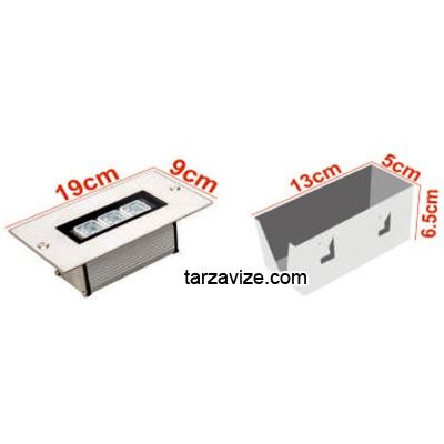 3 Watt Sıva Altı Led Wallwasher Duvar Boyama Aydınlatma Armatürü, Beyaz-Günışığı-Mavi-Kırmızı-Yeşil-Amber Işık Kırmızı