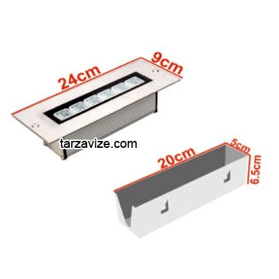 6 Watt Sıva Altı Led Wallwasher Duvar Boyama Aydınlatma Armatürü, Beyaz-Günışığı-Mavi-Kırmızı-Yeşil-Amber Işık Gün ışığı