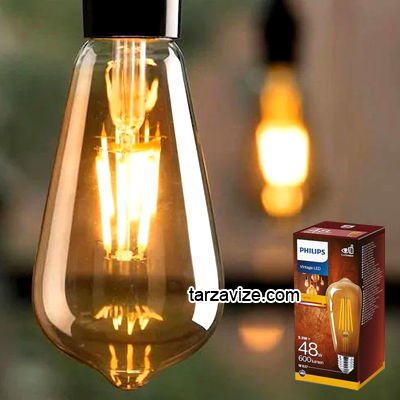 Philips 5.5 Watt Vintage Led Rustik Ampul ST64 Flame