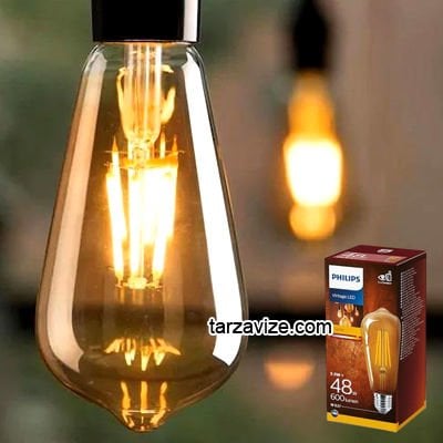 Philips 5.5 Watt Vintage Led Rustik Ampul ST64 Flame