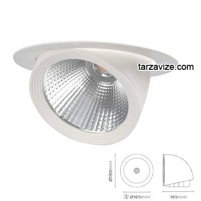 Kendal 30 Watt Sıva Altı Led Salyangoz Spot Armatür Beyaz ve Günışığı Işık