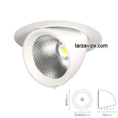 Kendal 20 Watt Sıva Altı Led Salyangoz Spot Armatür Beyaz ve Günışığı Işık