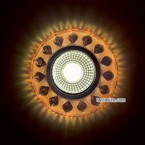 Tarzavize TR533 Sıva Altı Dekoratif Kristal Cam Led Spot Armatür Beyaz-Günışığı Işık