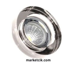 Marketcik Sıva Altı Dekoratif Kristal Cam Spot Armatür Gu10 Duy Ampulsüz