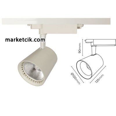 Marketcik 30 Watt Led Ray Spot Armatür Beyaz ve Günışığı Işık