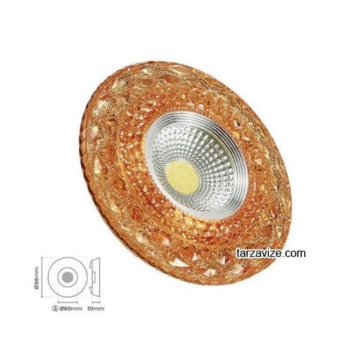 Tarzavize TR545 Sıva Altı Dekoratif Kristal Cam Led Spot Armatür Beyaz-Günışığı Işık