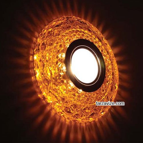 Tarzavize TR545 Sıva Altı Dekoratif Kristal Cam Led Spot Armatür Beyaz-Günışığı Işık