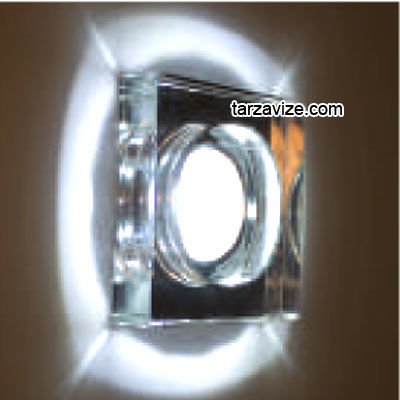 Marketcik Sıva Altı Dekoratif Kristal Cam Spot Armatür Gu10 Duy Ampulsüz