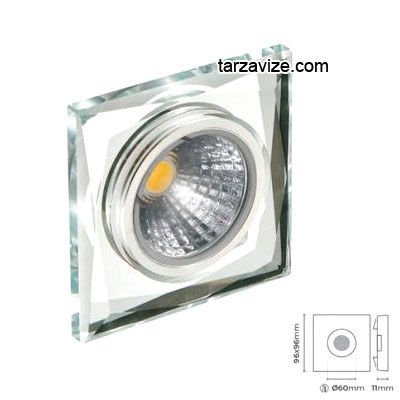 Tarzavize TR513 Sıva Altı Dekoratif Cam Led Spot Armatür Beyaz-Günışığı Işık