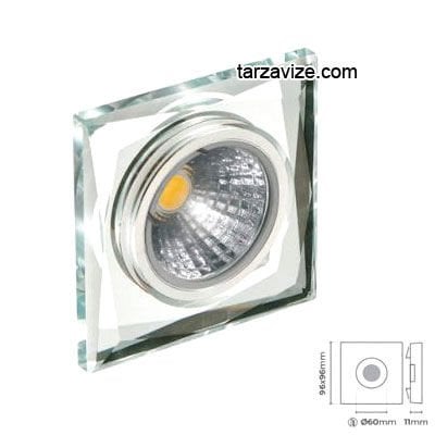 Tarzavize TR513 Sıva Altı Dekoratif Cam Led Spot Armatür Beyaz-Günışığı Işık