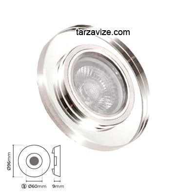Tarzavize TR502 Sıva Altı Dekoratif Cam Led Spot Armatür Beyaz-Günışığı Işık Spot+Duy+Günışığı Işık Ampul