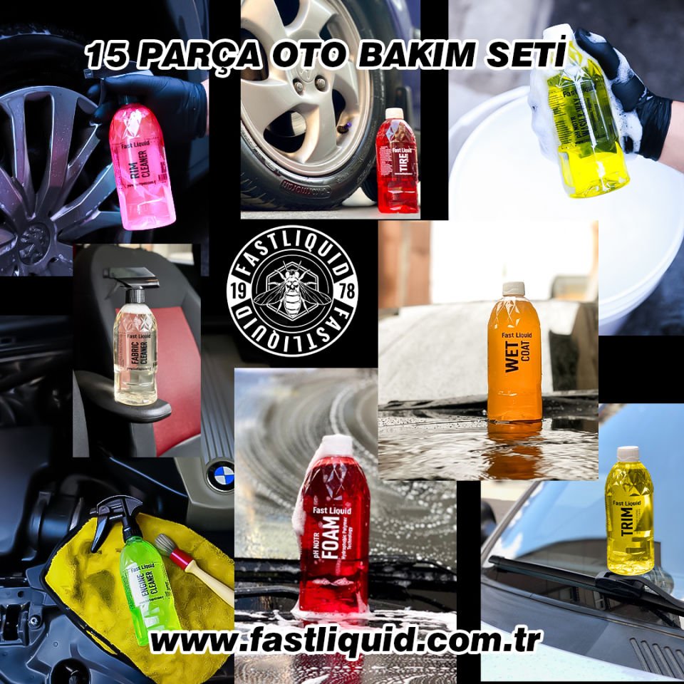 Oto Bakım & Temizlik Ürünleri | Deri Oto Bagaj Organizer Çantalı 15 Parça Set (Kampanyalı Özel Paket)