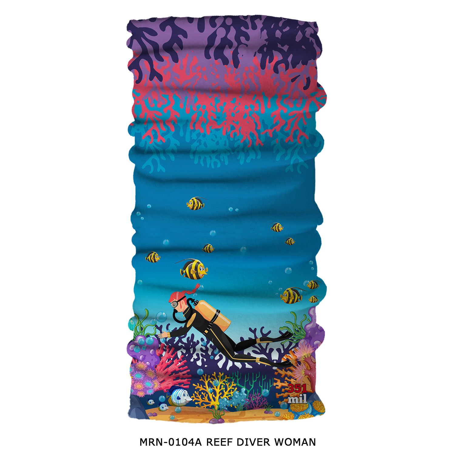 BuffEX Bandana MRN-0104 REEF DIVER WOMAN