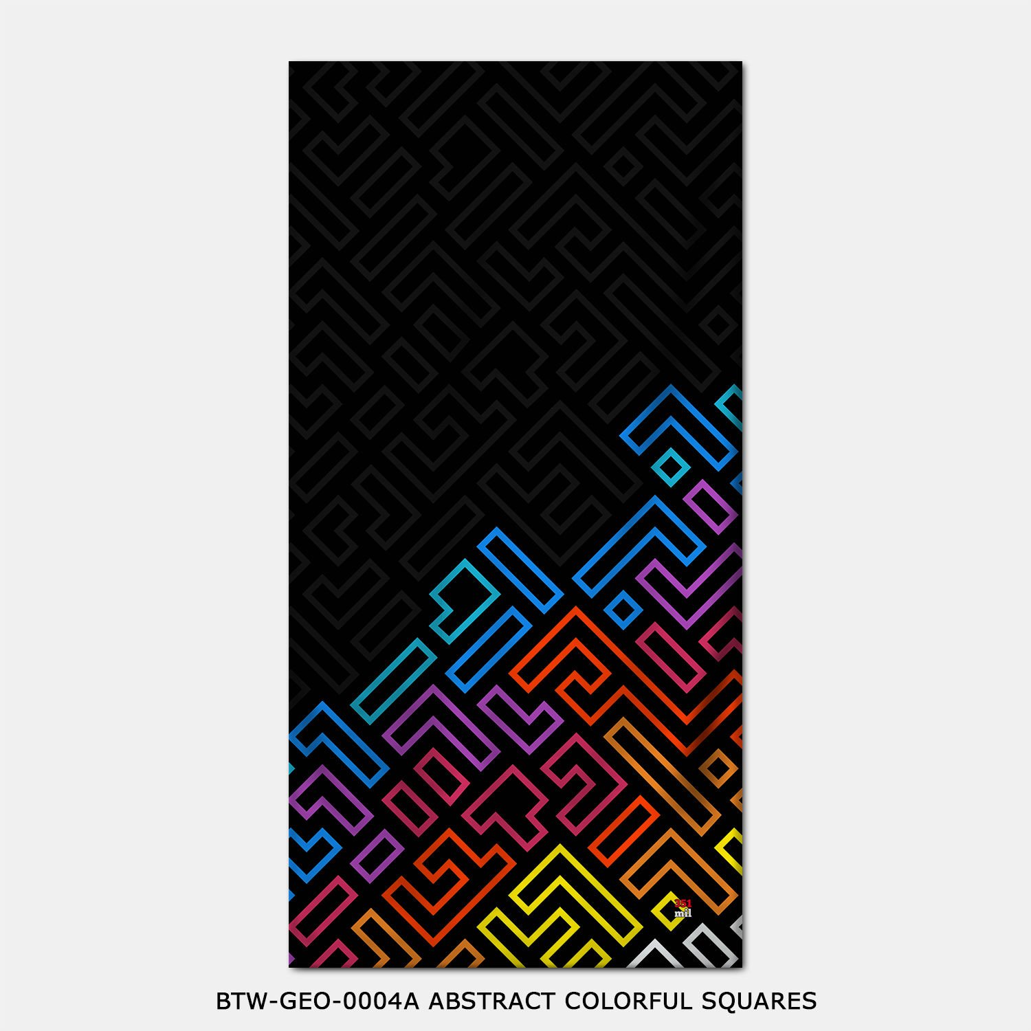 351mil Plaj Havlusu BTW-GEO-0004 ABSTRACT COLORFUL SQUARES