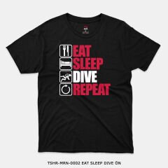 351mil T-Shirt TSHR-MRN-0002 EAT SLEEP DIVE
