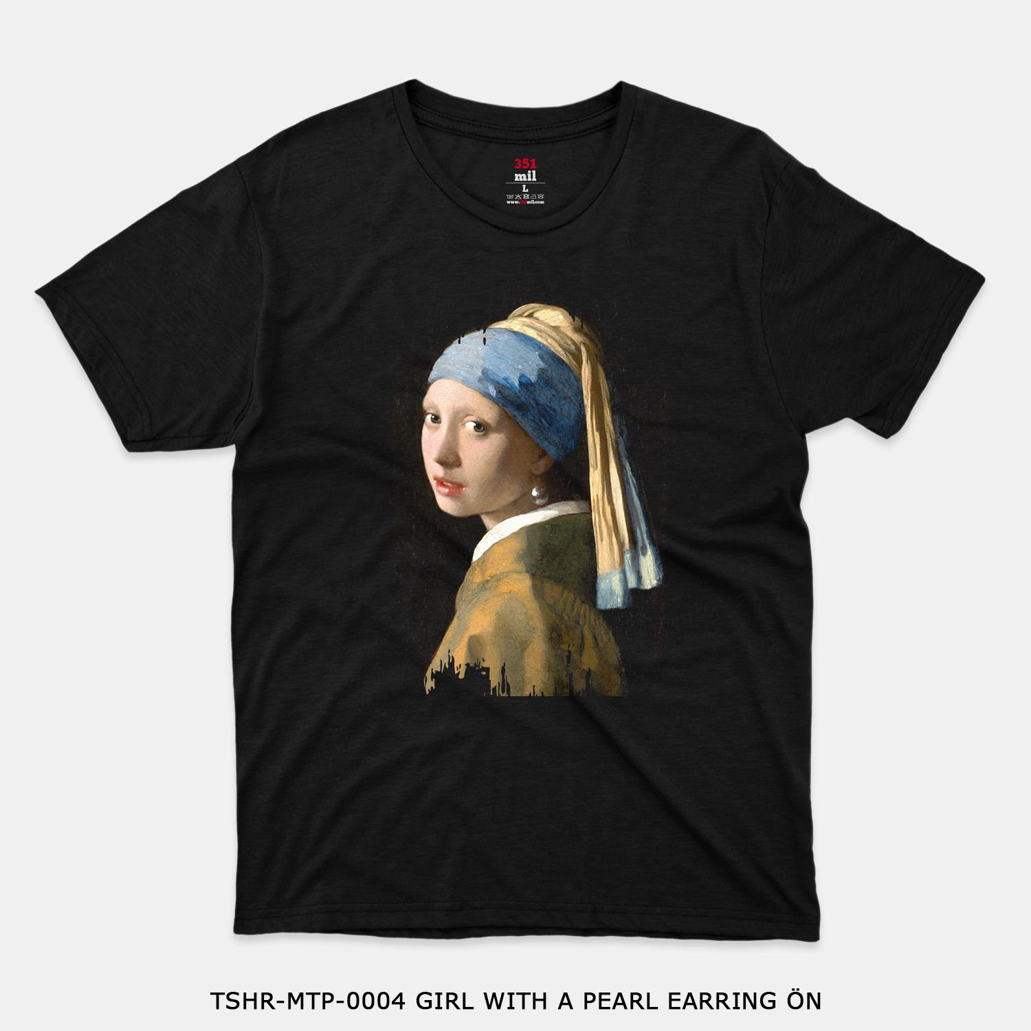 351mil T-Shirt TSHR-MTP-0004 GIRL WITH A PEARL EARRING