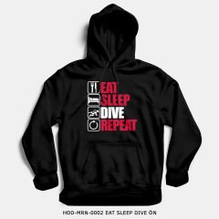 351mil Hoodie HOD-MRN-0002 EAT SLEEP DIVE