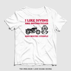 351mil T-Shirt TSH-MRN-0028 I LOVE SCUBA DIVING
