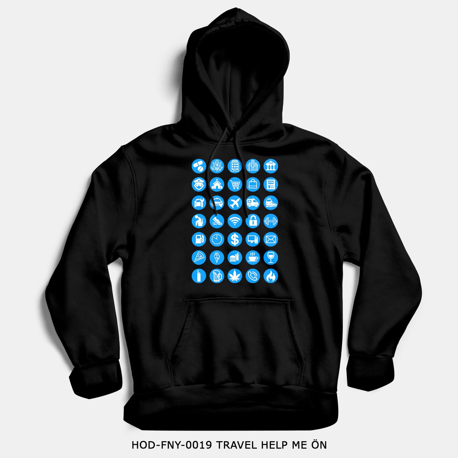 351mil Hoodie HOD-FNY-0019 TRAVEL HELP ME
